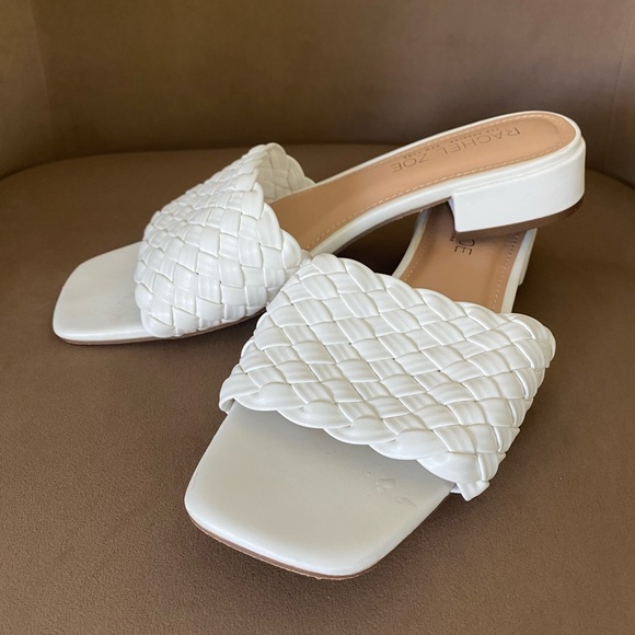 Rachel Zoe White Woven Slide Sandals.Perfect condition, size 8,5 - Picture 5 of 5